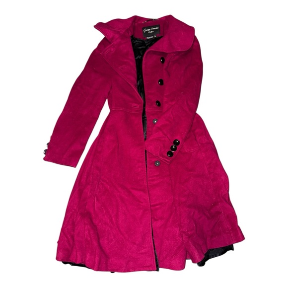 George Simonton Lambswool Cashmere Magenta Coat - Picture 10 of 10